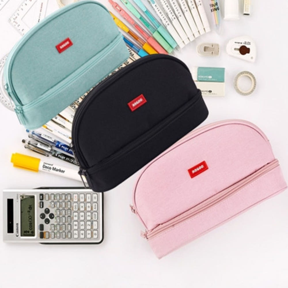 대용량 2단 수납 파우치