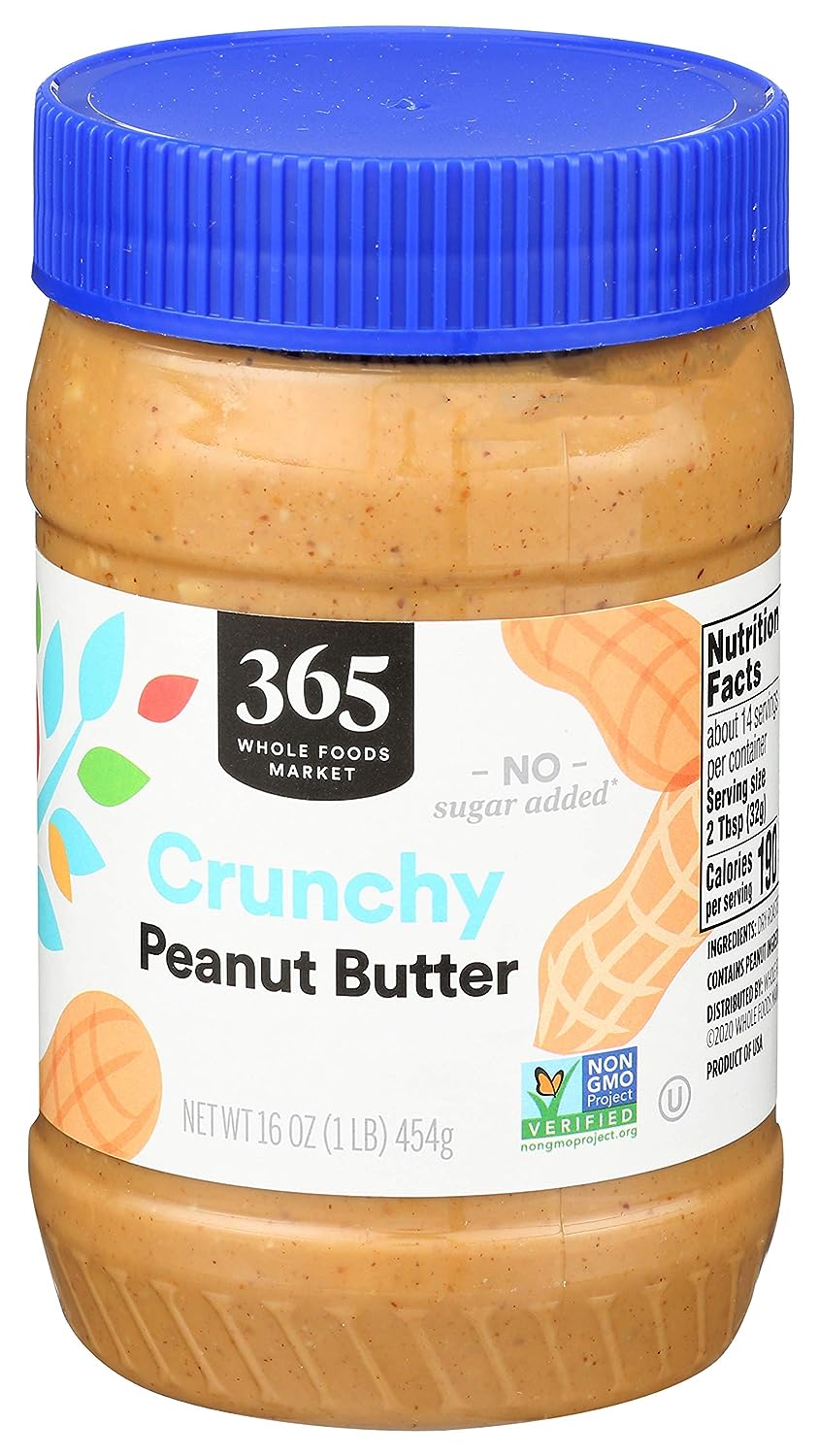365 Everyday Value Crunchy Peanut Butter 에브리데이 크런치 피넛 버터 16oz(454g) 4팩 이미지 8