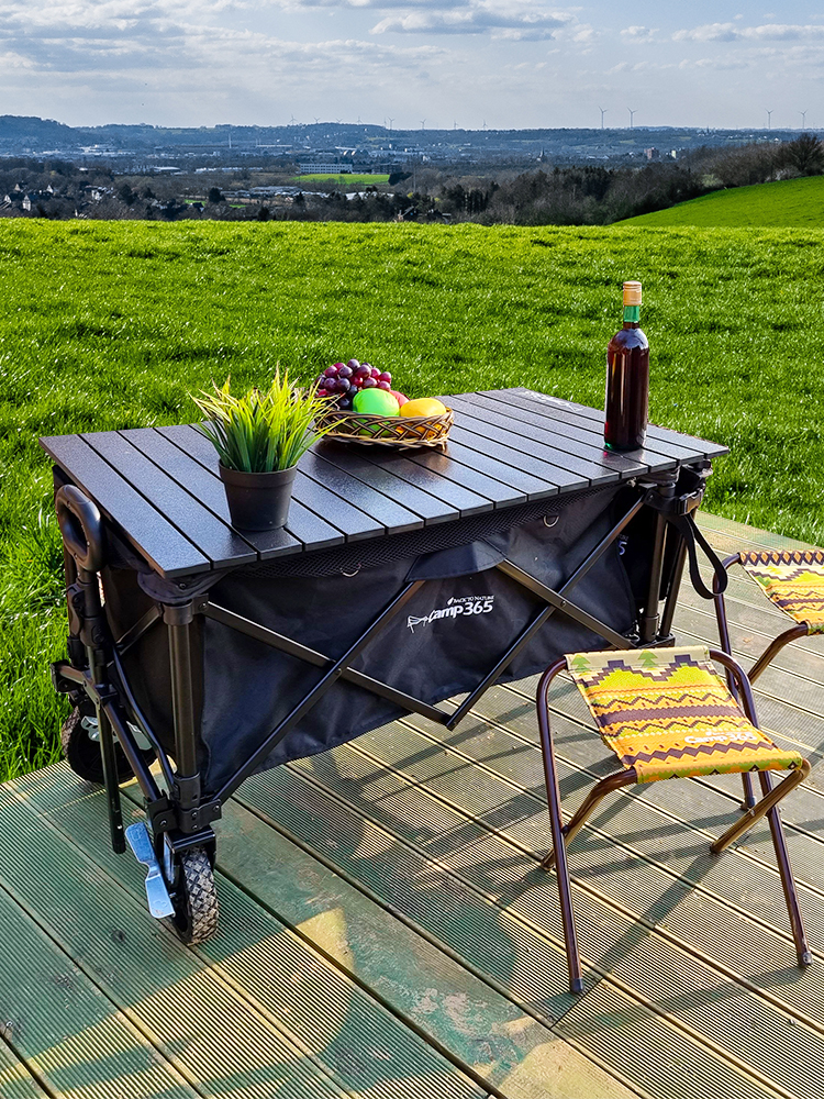 캠프365 캠핑웨건 카트 수레 구루마 손수레 짐수레 폴딩카트 캠핑수레 2단웨건 접이식 왜건