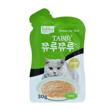 테비토퍼 쮸루쮸루 고양이 파우치 간식 타우린, 30g, 1개 - 상품 이미지