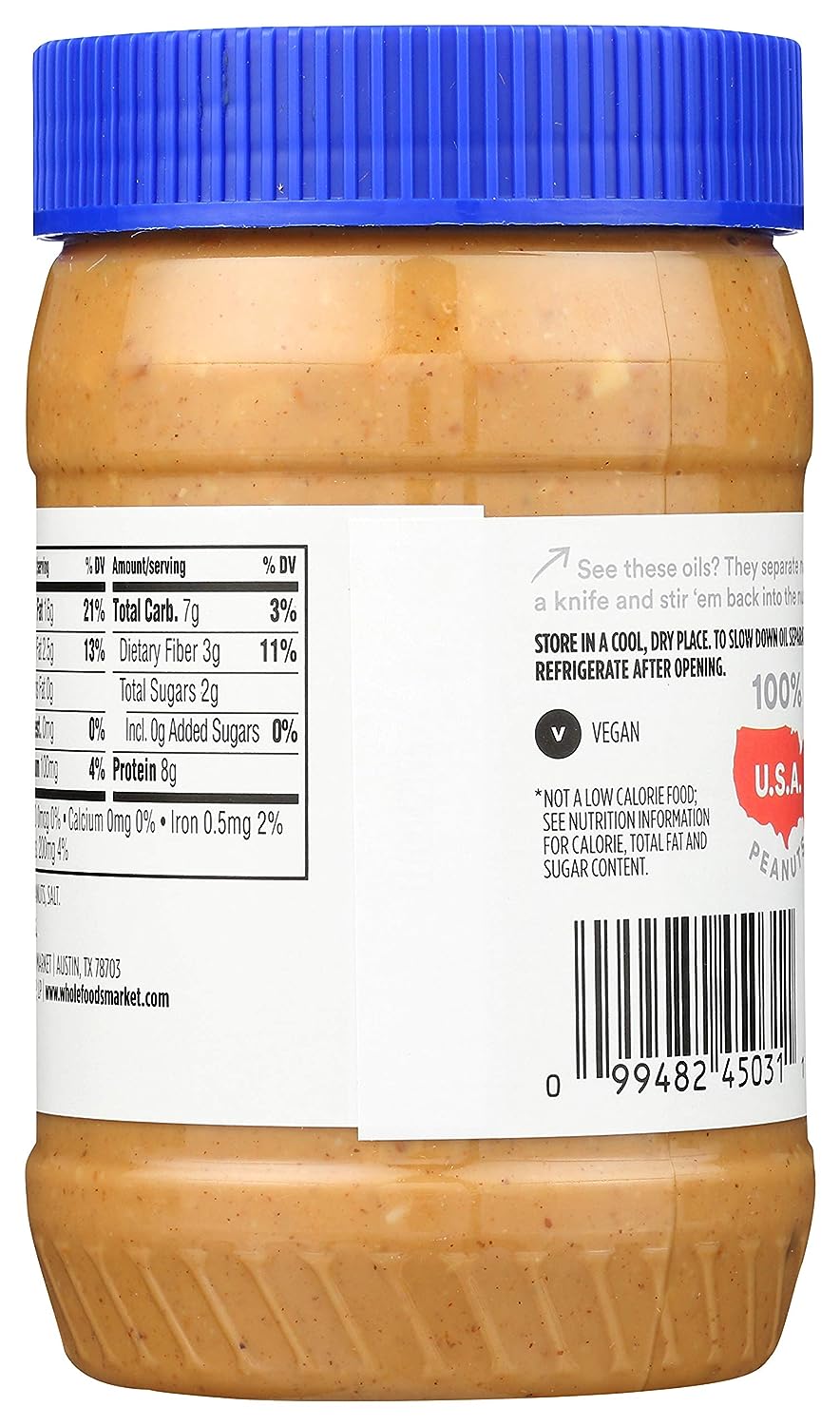 365 Everyday Value Crunchy Peanut Butter 에브리데이 크런치 피넛 버터 16oz(454g) 4팩 이미지 6
