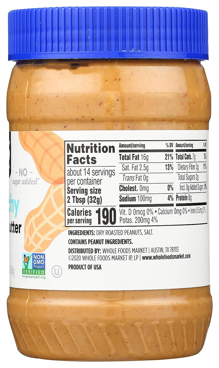 365 Everyday Value Crunchy Peanut Butter 에브리데이 크런치 피넛 버터 16oz(454g) 4팩 이미지 7