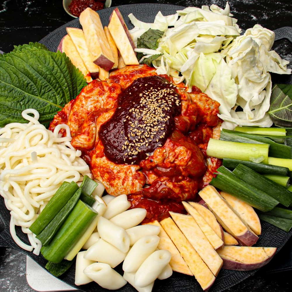 강원도 춘천 양념 닭갈비 1kg (3-4인분) 캠핑음식 국내산 냉장육 - 상세 이미지 2