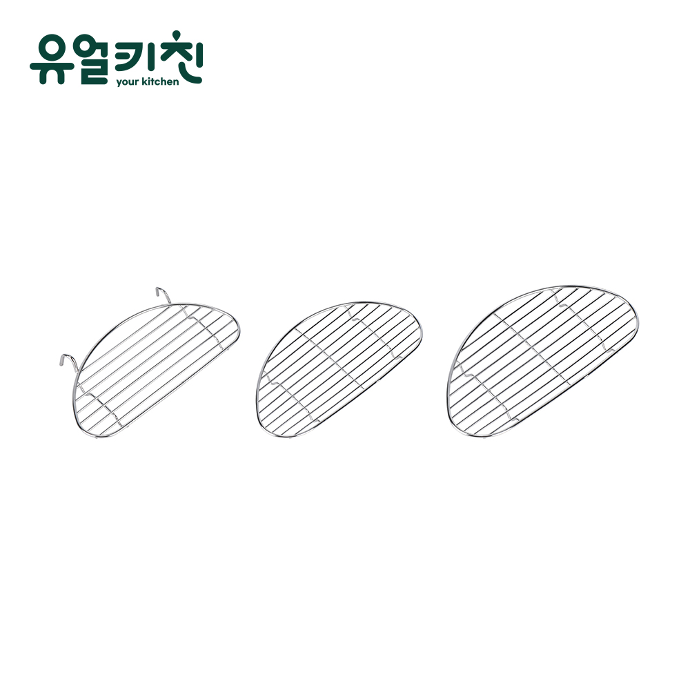 스텐 반달 돈까스망 튀김받침 고기망 기름망 중 - 상세 이미지 3