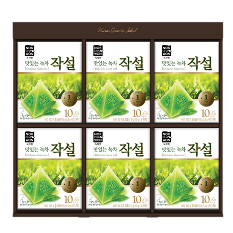 [녹차원] 선물세트 맛있는녹차작설 고급녹차 10티백 6박스+선물쇼핑백 - 상세 이미지 2