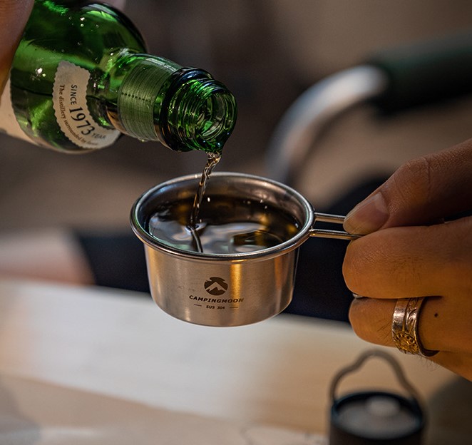 캠핑문 304 스테인리스 미니 시에라컵 소주잔 S-050 / BKS-050 (60ML)