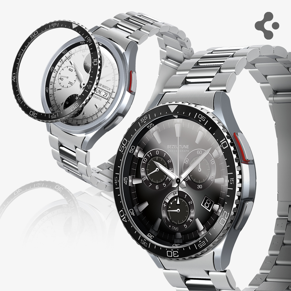 갤럭시워치 베젤링 케이스 베젤튠 블랙, 갤럭시 워치6 클래식, 47mm - 상품 이미지