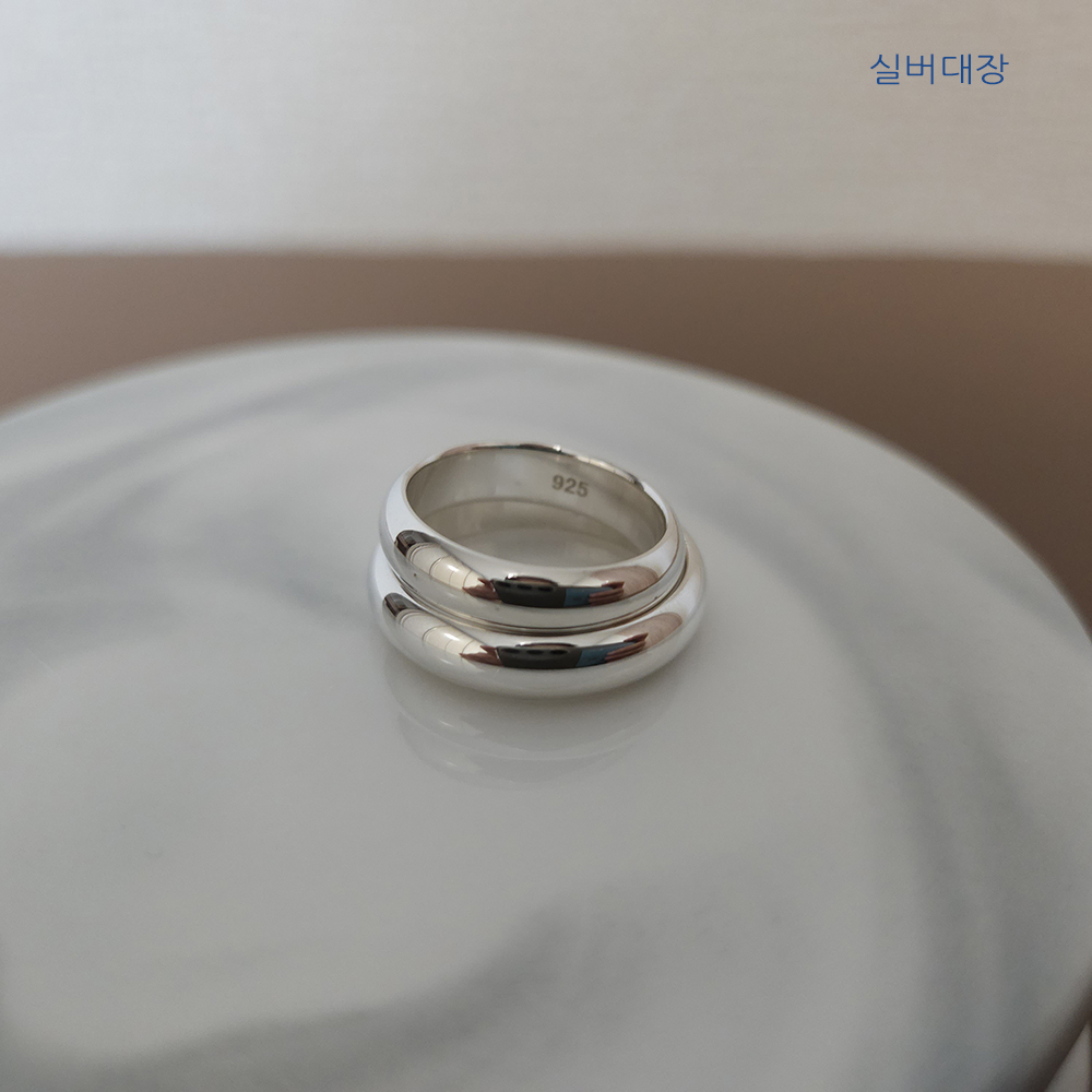 실버 925 가락지 은 엥게이지 쌍가락지 커플링 반지 - 상세 이미지 2