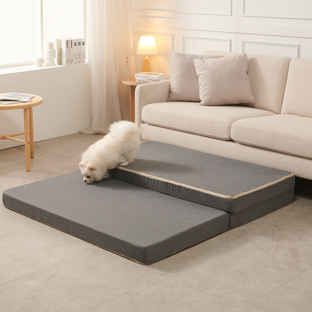 서광퍼니처 휴폴드 허리에좋은 HR황토폼 3단 바닥 접이식 토퍼 방수 매트리스 멀티싱글