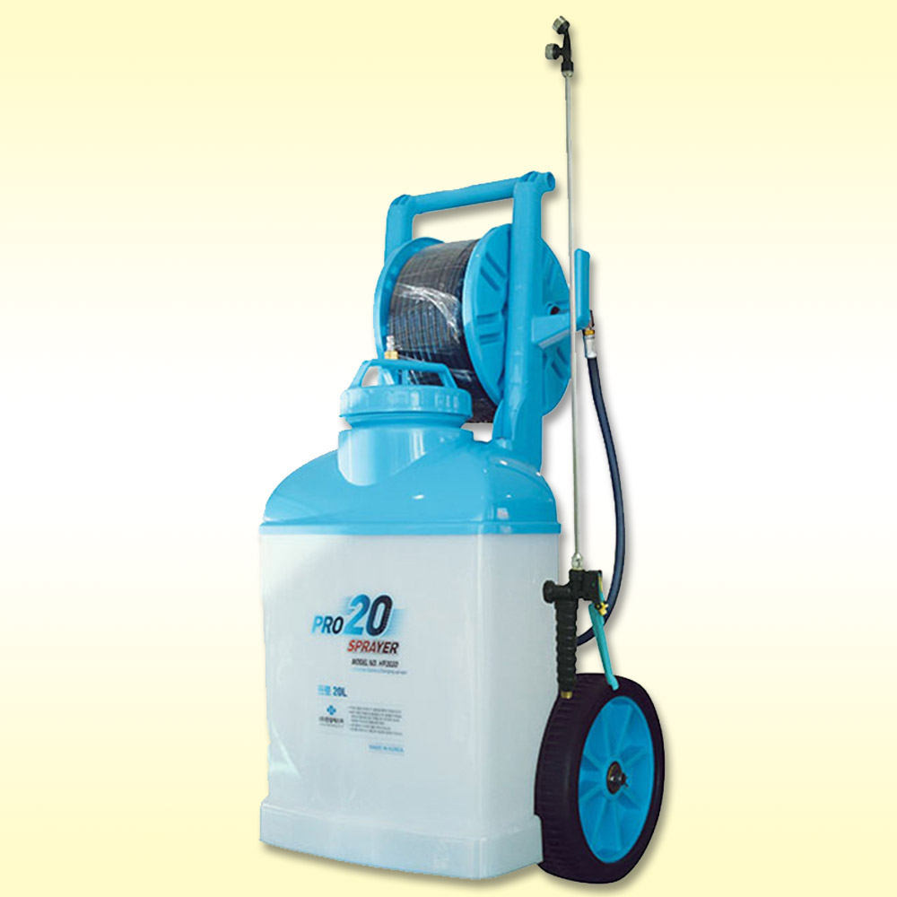 한일에스피 프로/밀 주행식 충전 자동 분무기 HP-2020 20L 원예 하우스 농약 제초