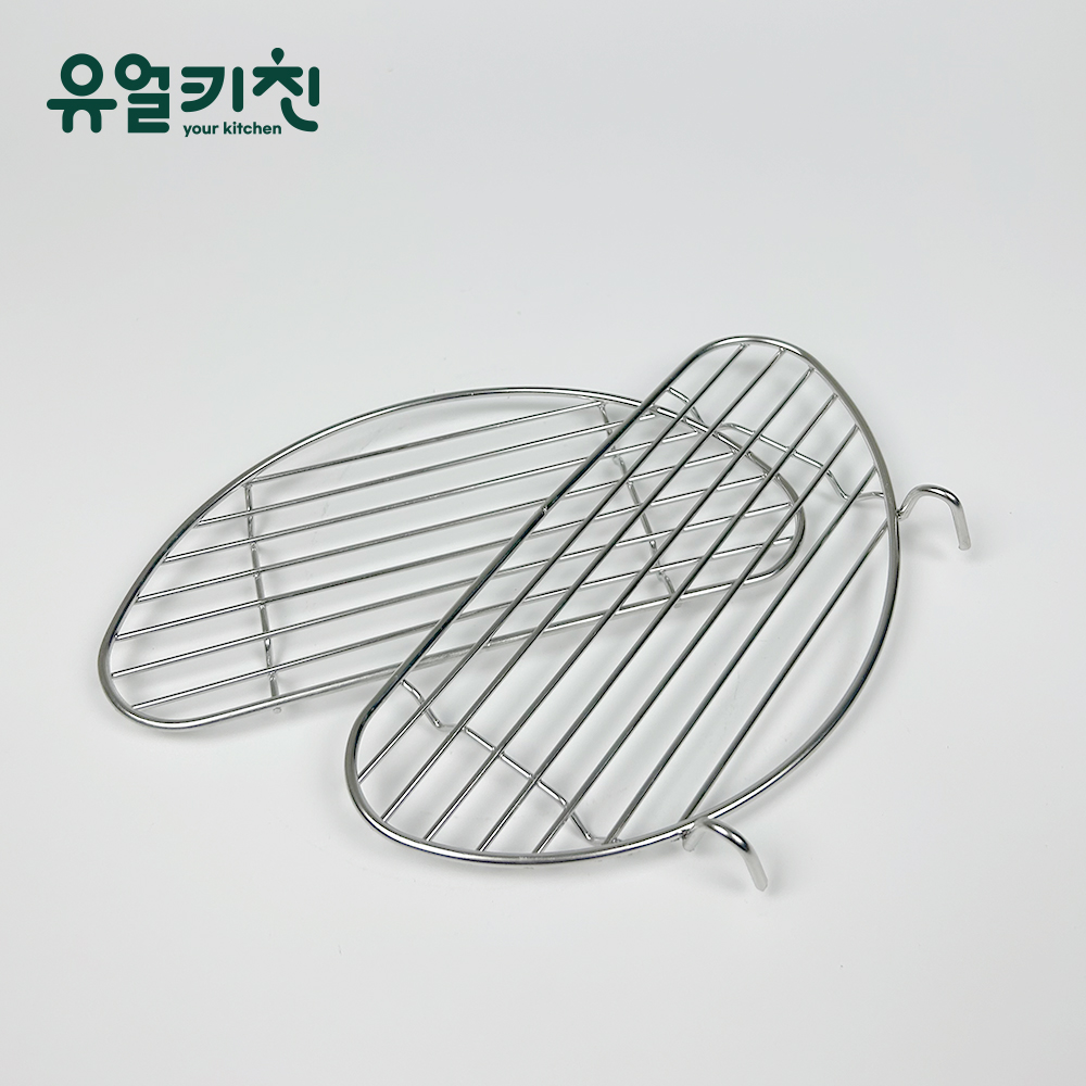 스텐 반달 돈까스망 튀김받침 고기망 기름망 중 - 상세 이미지 2