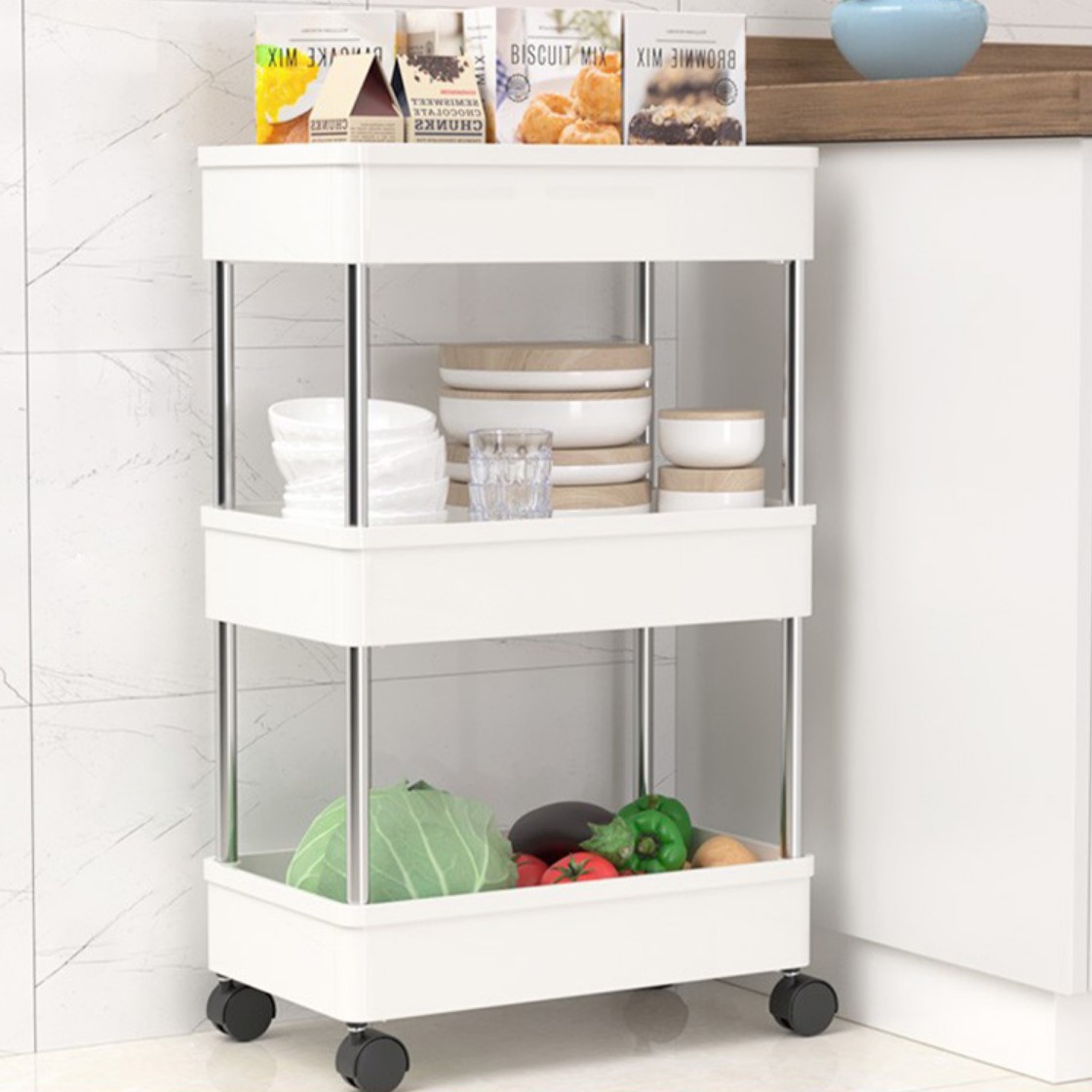 이동식 선반 코스트코 가습기 트롤리 세탁실 틈새 수납장 선반 슬림형 3단