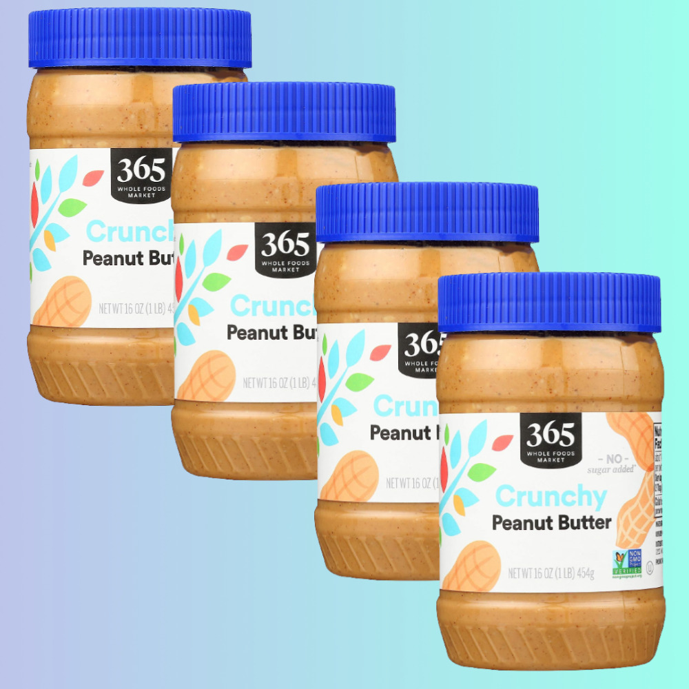 365 Everyday Value Crunchy Peanut Butter 에브리데이 크런치 피넛 버터 16oz(454g) 4팩 - 메인 이미지