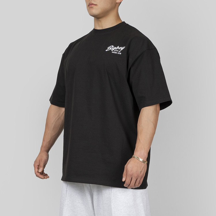 브렁크 BIG BOY 오버핏 티셔츠 짐웨어 BRUNK 블랙 이미지 2
