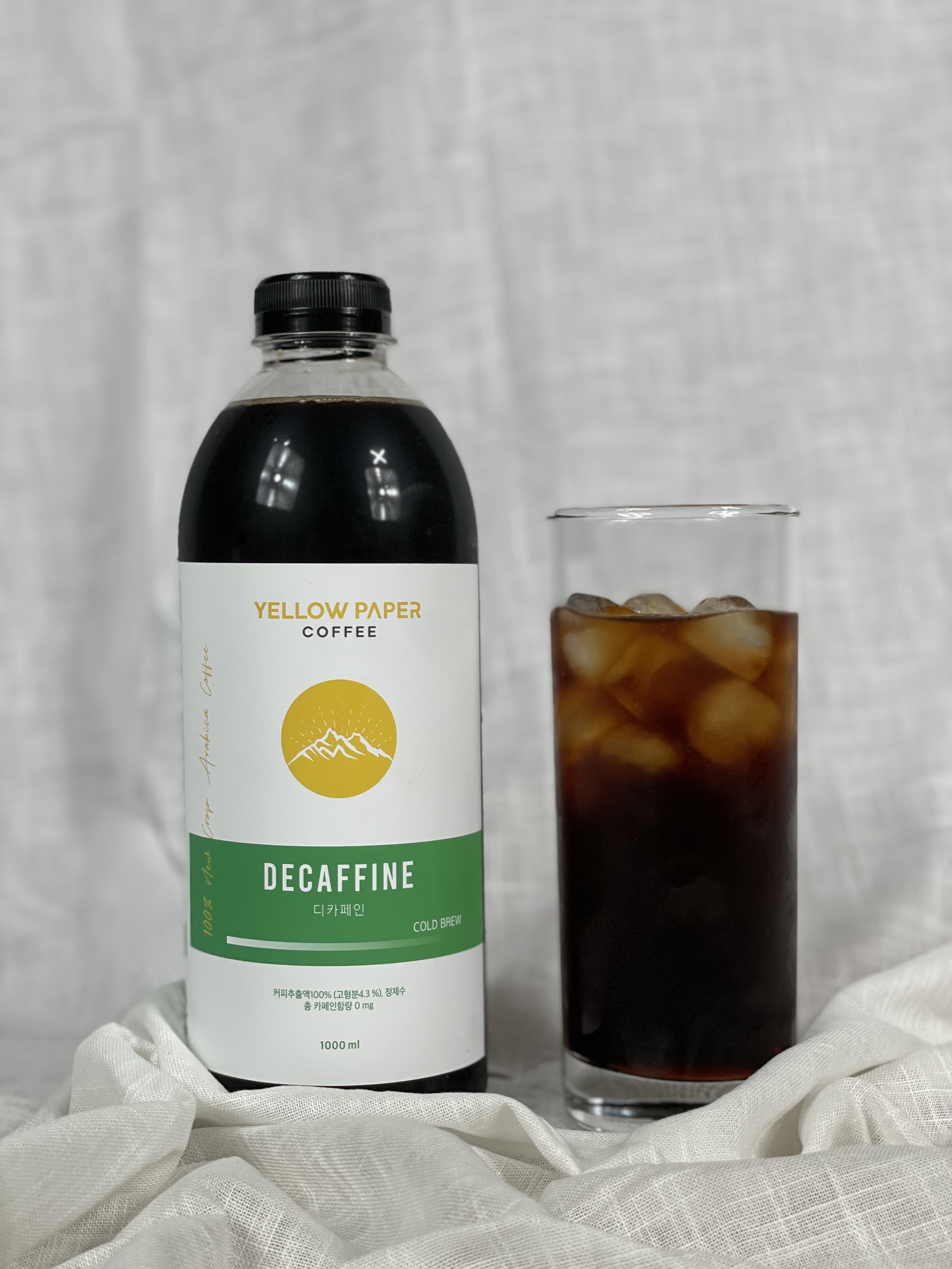 옐로우페이퍼커피 콜드브루 1L x 2병 디카페인 프리미엄 더치커피원액 8종 대용량 - 상세 이미지 4