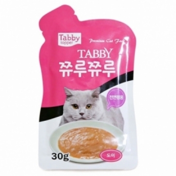 테비토퍼 쮸루쮸루 고양이 파우치 간식 도미, 30g, 1개 - 상품 이미지