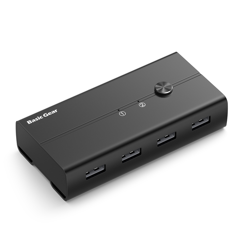 베이직기어 USB KVM 스위치 선택기 4포트 PC 2대 키보드 마우스 연결 - 상세 이미지 4