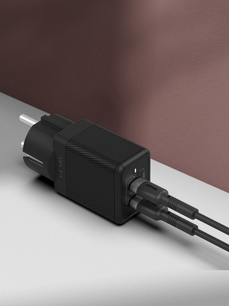 USB PD 45W PPS GaN 접지 듀얼 초고속 충전기 GA310 블랙 - 상세 이미지 2