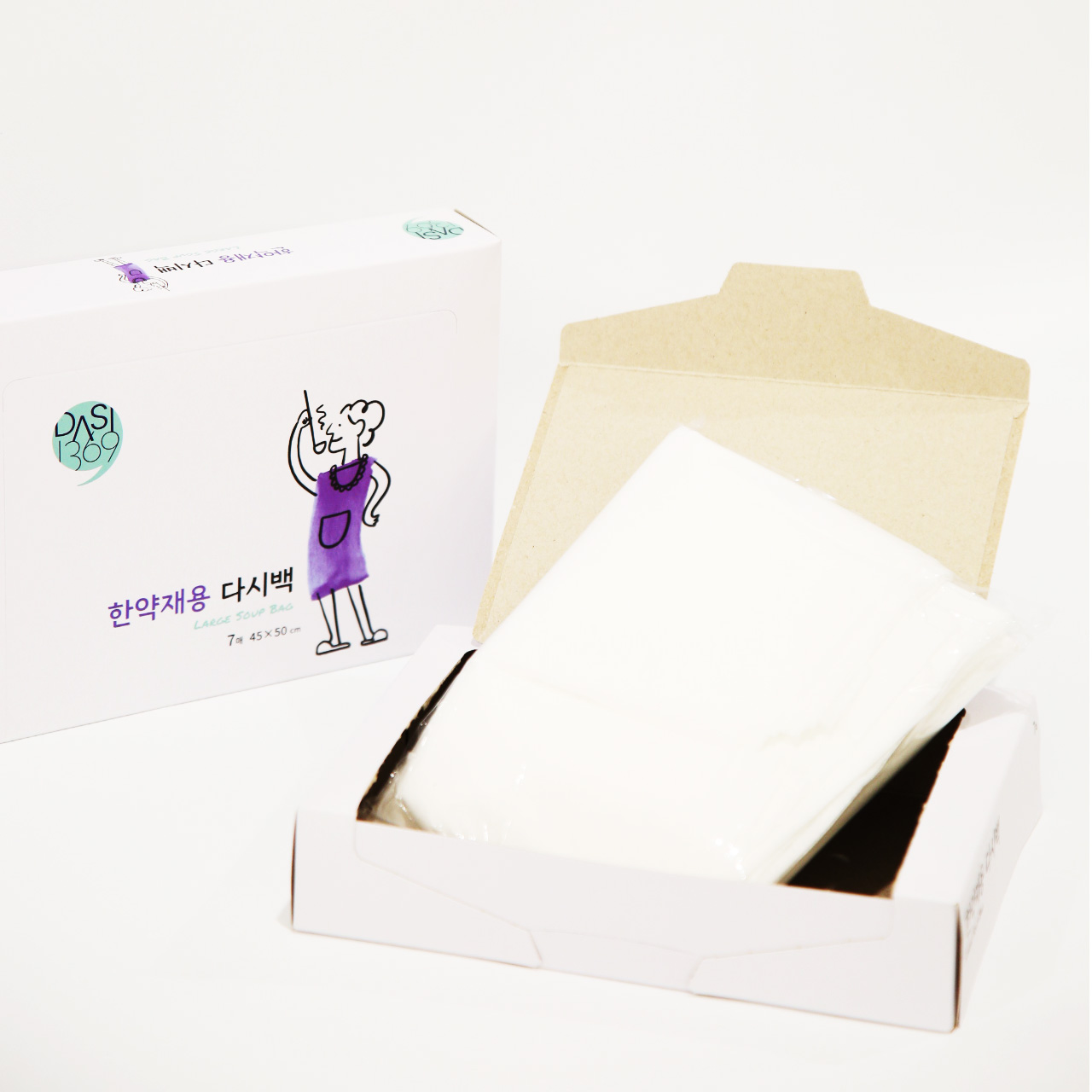 한약재용 다시백 7매X2팩 육수망 국물백 국물용팩 거름망 육수거름망 국물망 걸음망 - 상세 이미지 2