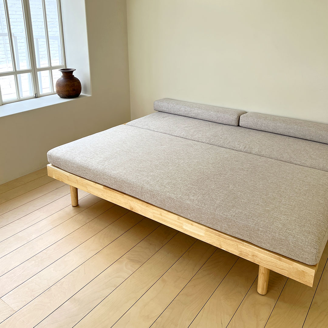 자야캠핑 카야니 원목 확장형 슬라이딩 소파 베드 패밀리 침대