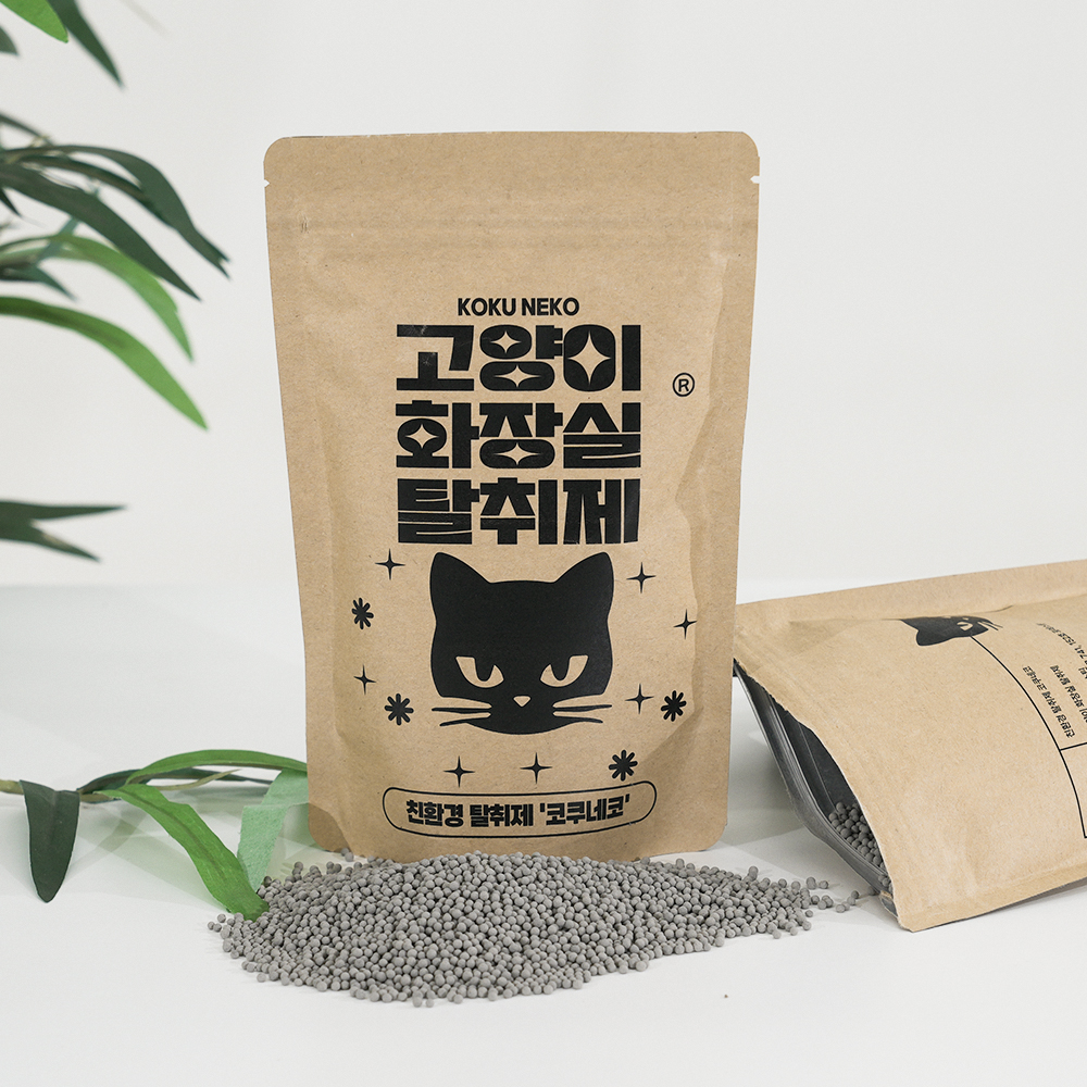 코쿠네코 고양이 똥냄새 오줌냄새 친환경 대나무숯 탈취 모래 탈취제 1팩 - 상세 이미지 2