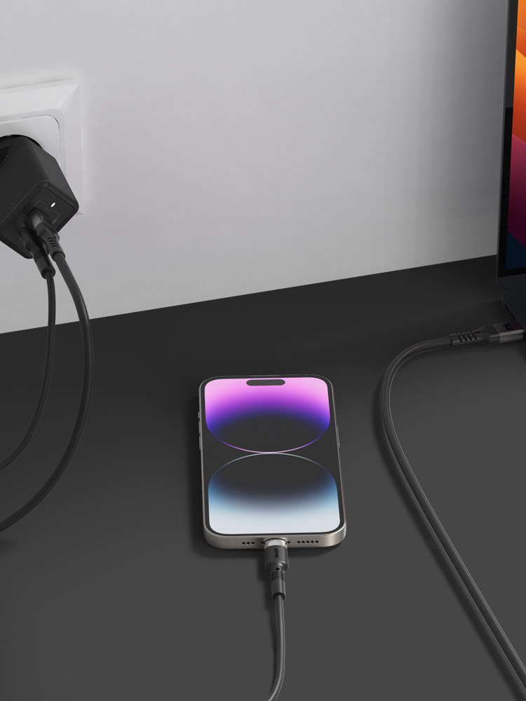 USB PD 45W PPS GaN 접지 듀얼 초고속 충전기 GA310 블랙 - 상세 이미지 4