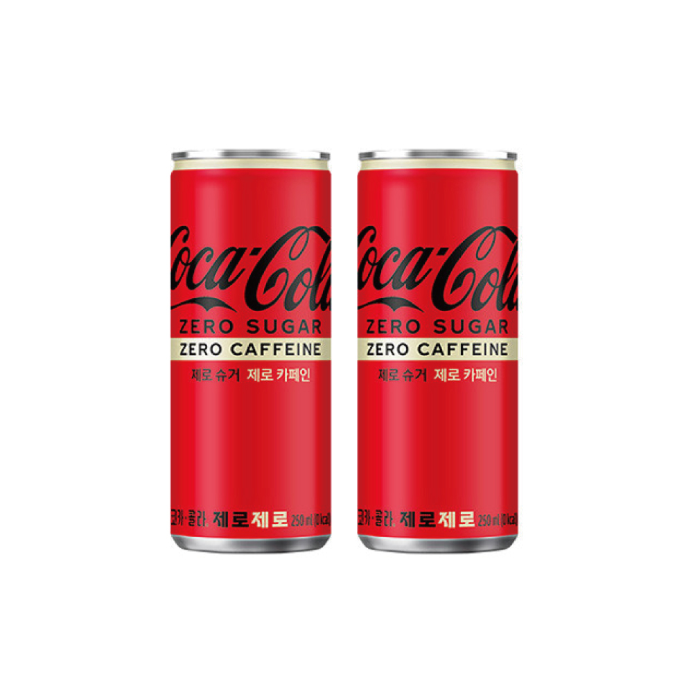 코카콜라 제로 슈거 카페인 제로콜라 250ml x 30캔 한박스 디카페인