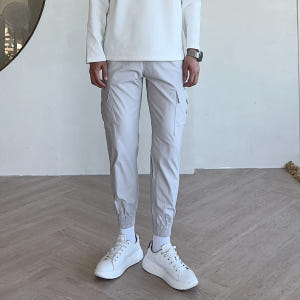 1+1 남자조거팬츠 카고팬츠 밴딩 남성면바지 착용 후기 | 사이즈/핏 총정리 - 상품 이미지 1