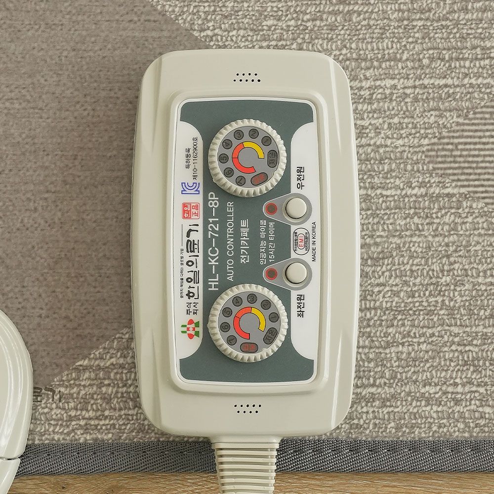 한일의료기 전기매트 모노륨 전기장판 난방 온열 거실용 바닥 1인용 소형 다이아그레이