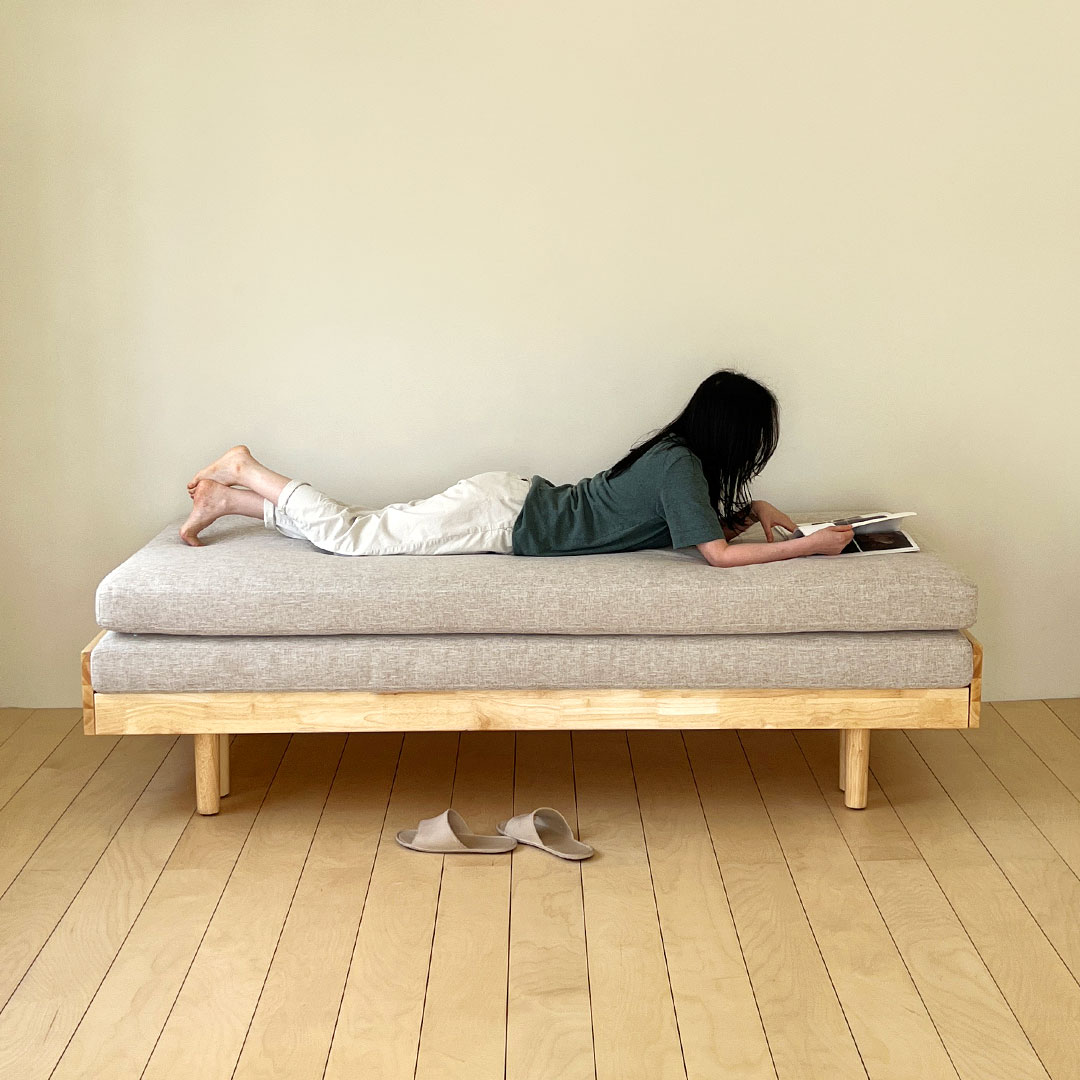 자야캠핑 카야니 원목 슬라이딩 소파베드