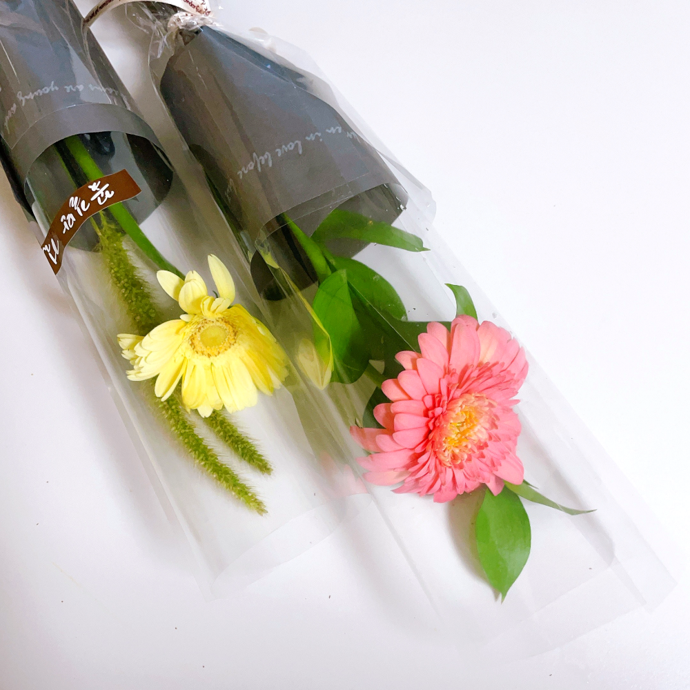 한송이 장미 리시안셔스 카네이션 거베라 해바라기 소국 포장 택배 생화 단체 답례 꽃배달싼곳