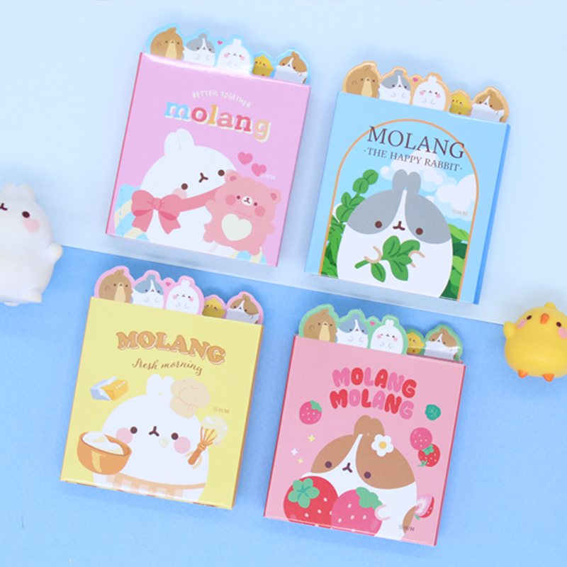 몰랑이 4단 메모 패드 스티키 초등학생 캐릭터문구 초등학교 팬시 생일 어린이날 단체 선물 제품 이미지