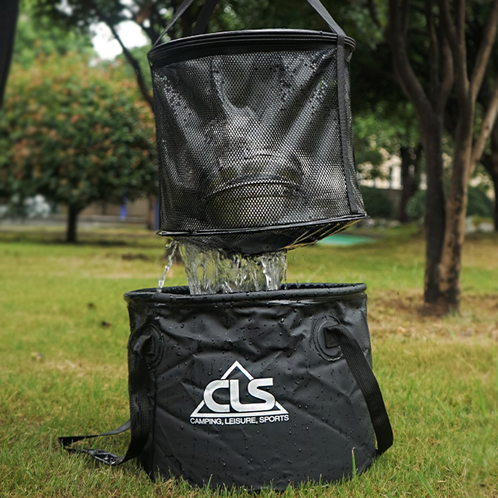 모아이캠핑 접이식 설거지통 식기 건조대 건조망 30L 풀세트 - 상품 이미지