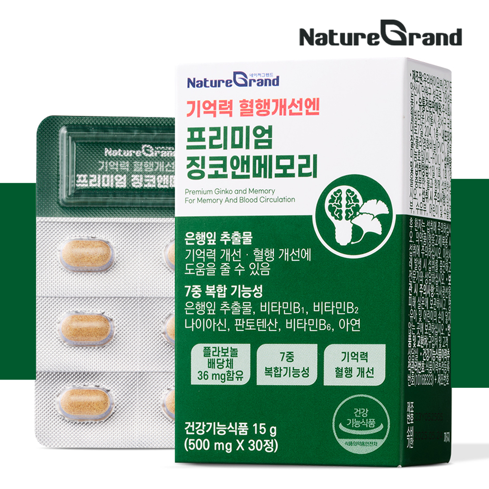 징코플러스 은행잎추출물 영양제 기억력 혈액순환 약4개월 - 상세 이미지 2