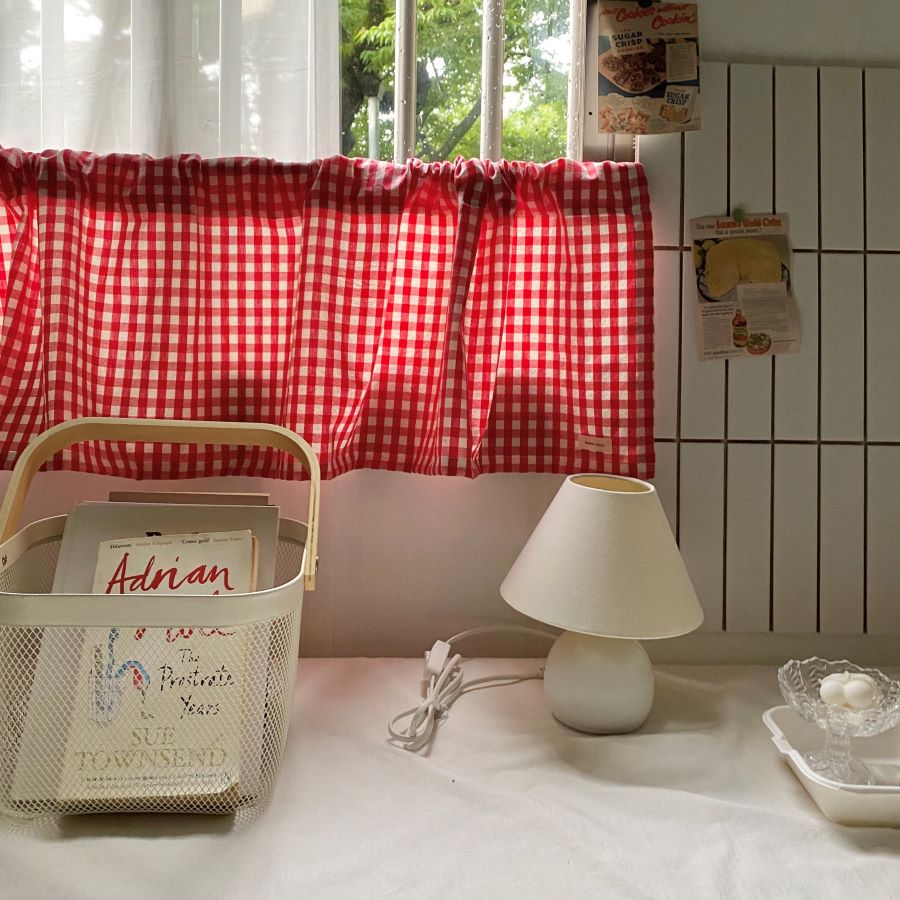 목화베리 가리개 커튼 창문 가림막 주방바란스커튼 주문제작 크림바닐라