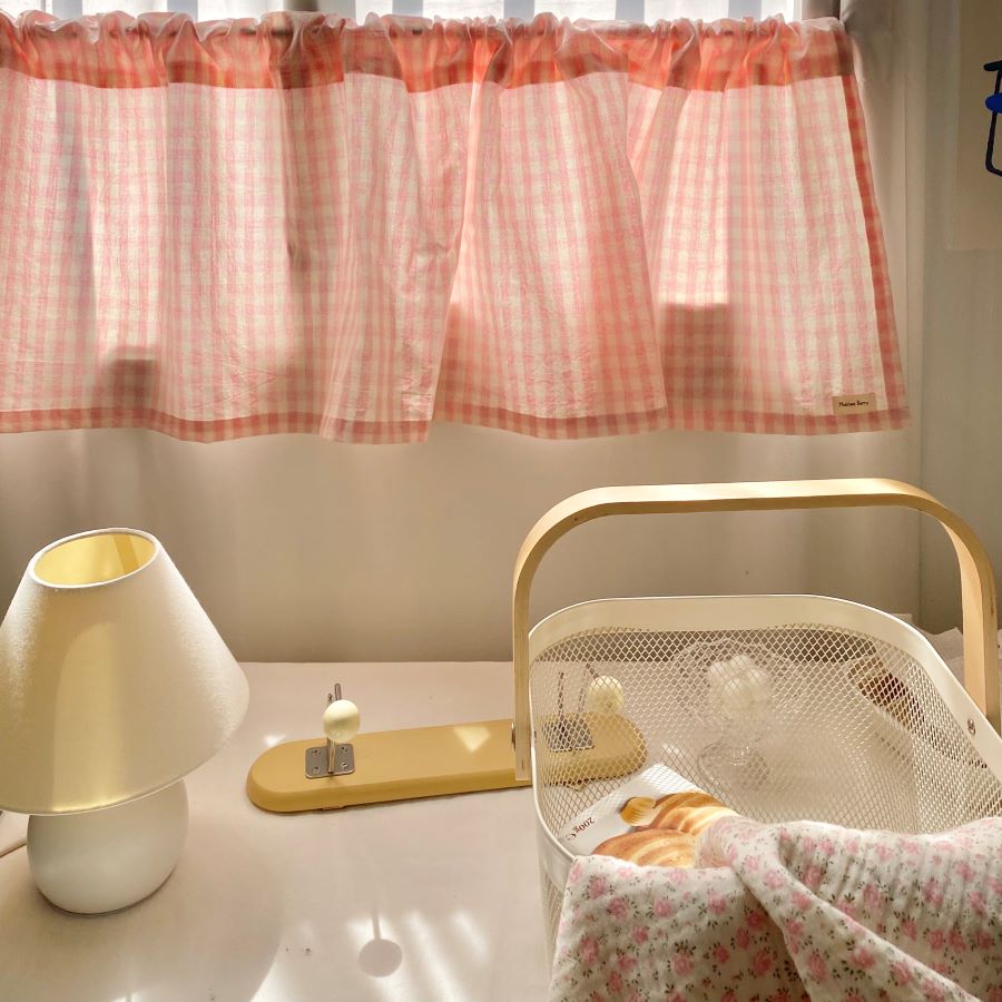 목화베리 가리개 커튼 창문 가림막 주방바란스커튼 주문제작 크림바닐라