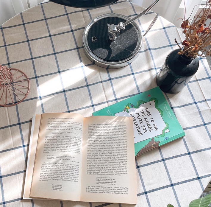 하루 린넨 식탁보 식탁커버 미니 원탁 테이블보 2인식탁보