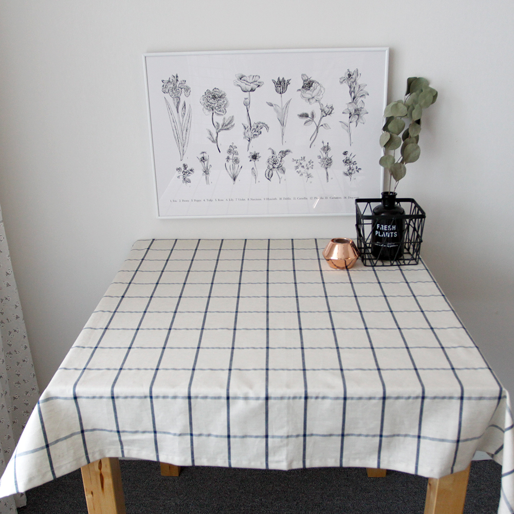 하루 린넨 식탁보 식탁커버 미니 원탁 테이블보 2인식탁보