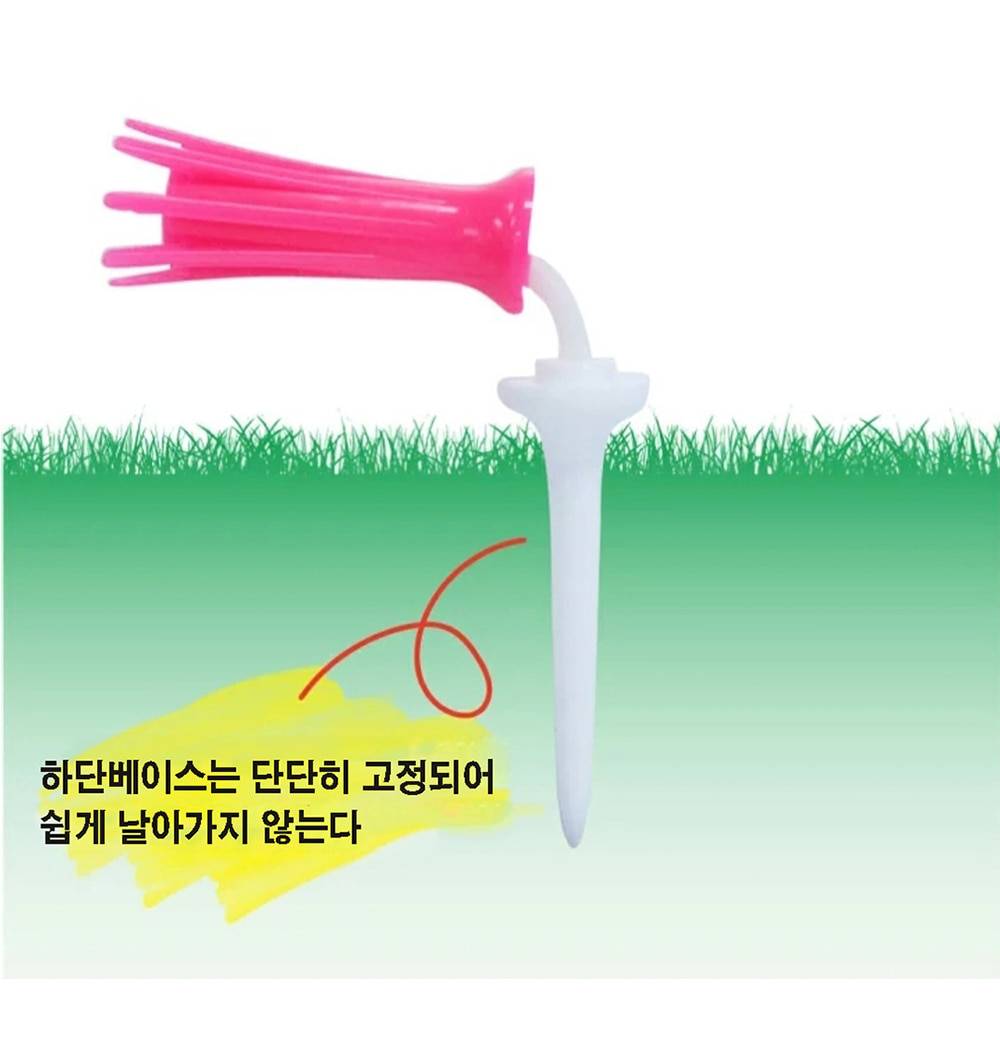 (다이야골프) 헬로키티 에어로 스파크티 TEL-5401 기능성 세미롱 일본골프티꽂이 79mm 이미지 7