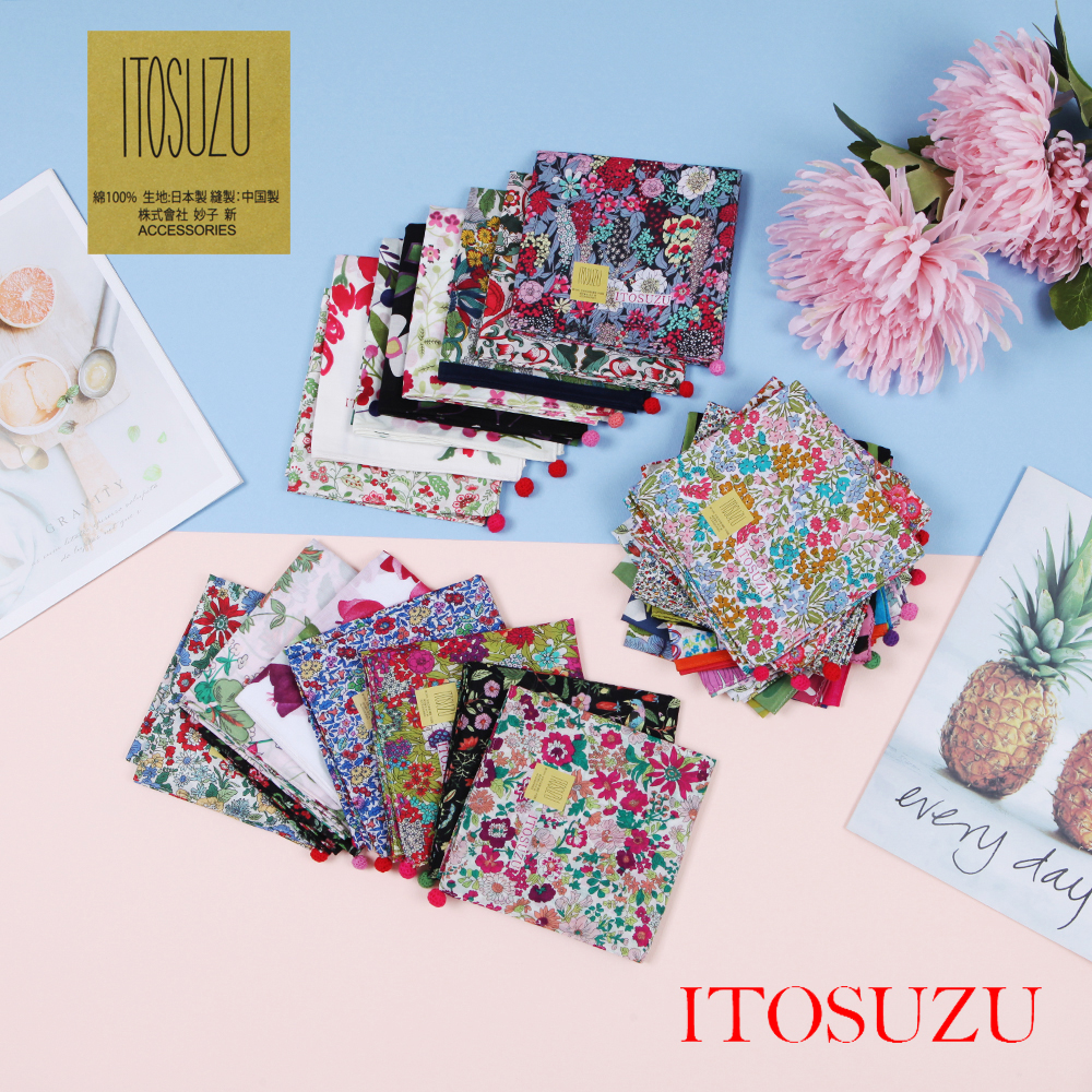 ITOSUZU 일본수입 방울 손수건 목 스카프 무릎 가리게 선물 기프트 - 상품 이미지