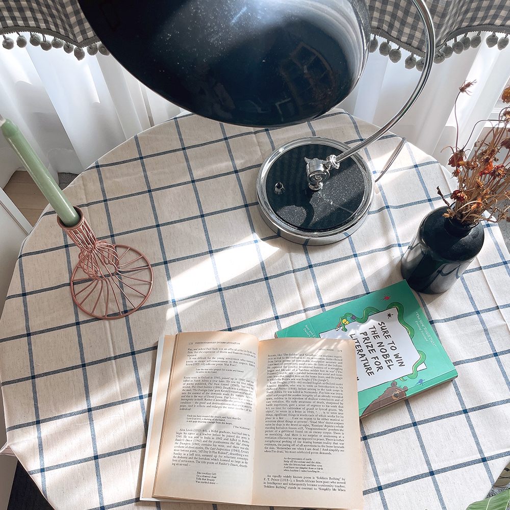 하루 린넨 식탁보 식탁커버 미니 원탁 테이블보 2인식탁보