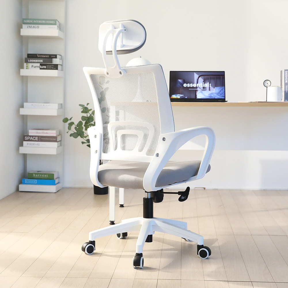 린백토리 베이직 헤드 없는 블랙 사무실 학생 공부 컴퓨터 회의실 책상 허리 편한 메쉬 의자