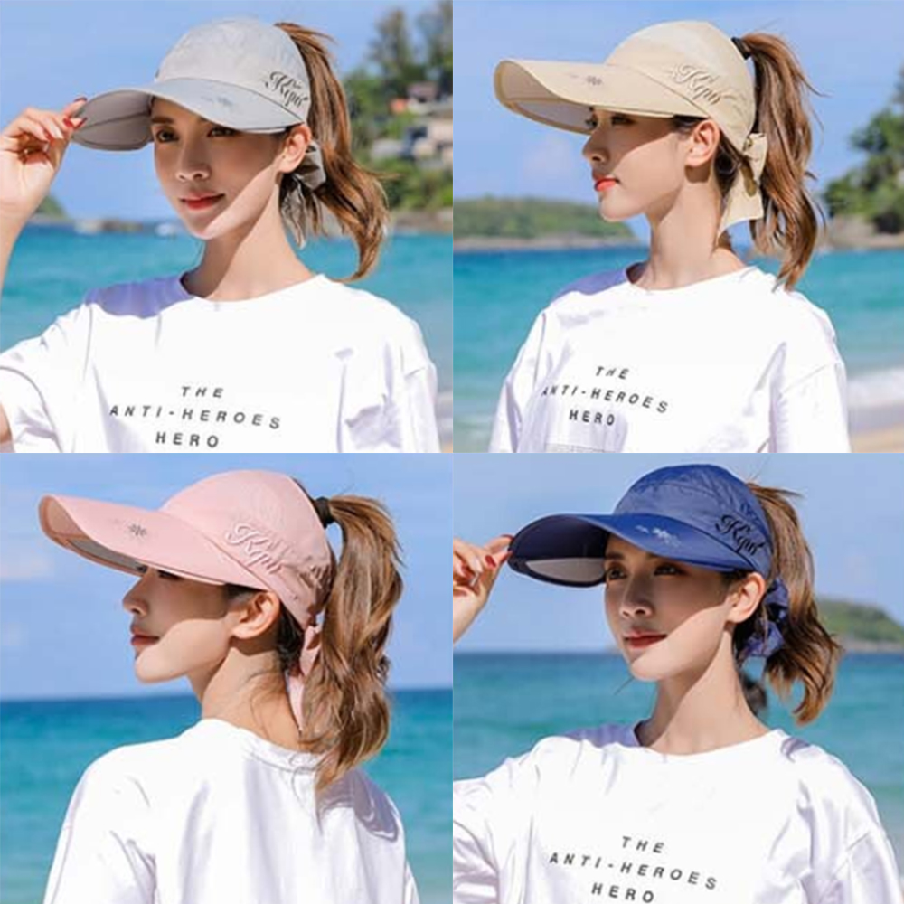 여름 썬캡 여자 여성 자외선 차단 농사 작업 창넓은 햇빛 가리개 모자 일 햇볕 UV 밭일 - 상품 이미지