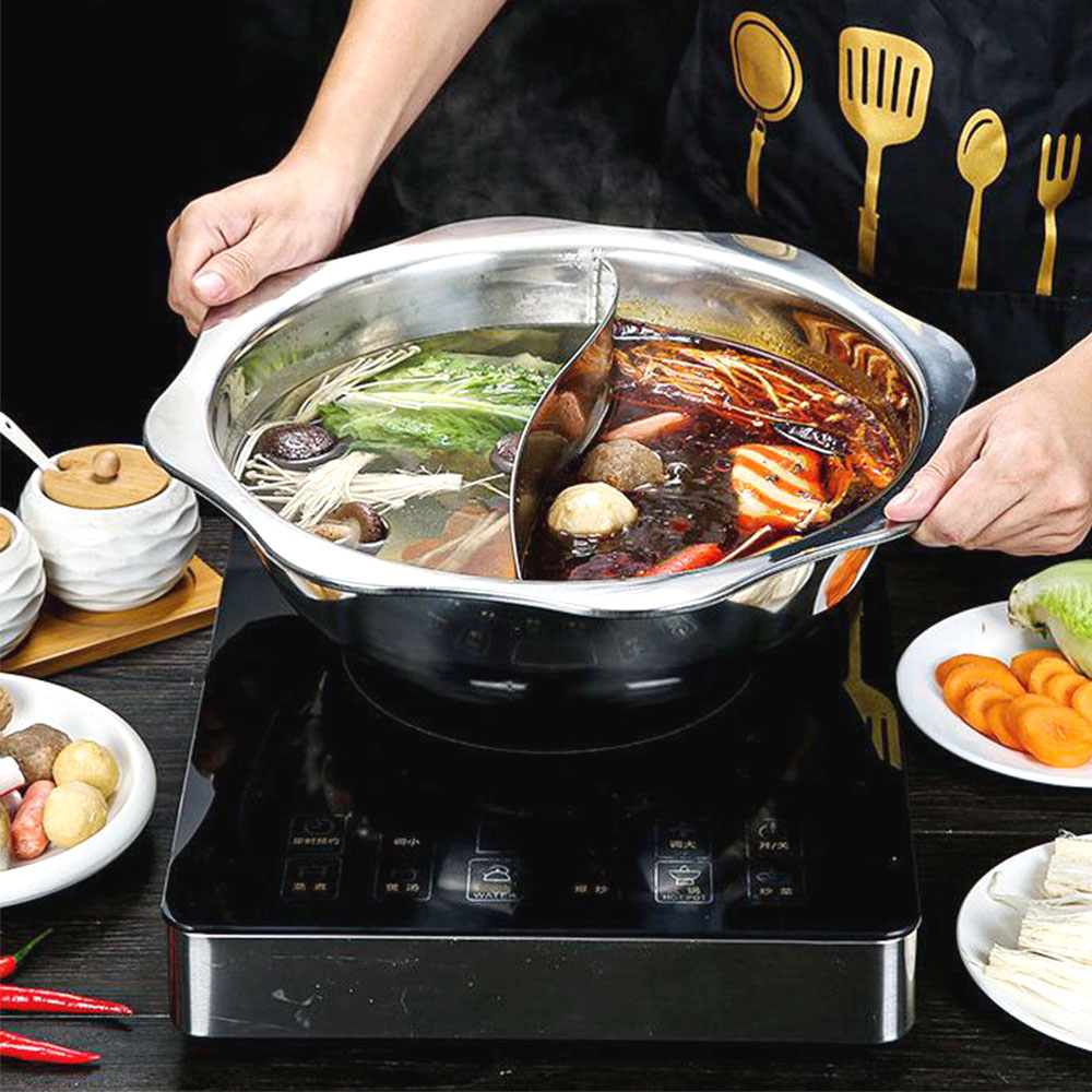 반반 샤브샤브 냄비 스텐 분리형 다용도 위생 조리용기