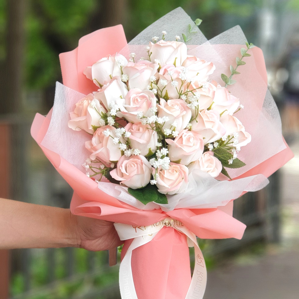 장미 졸업식꽃다발 유치원 학예회 재롱잔치 비누꽃다발 제품 이미지