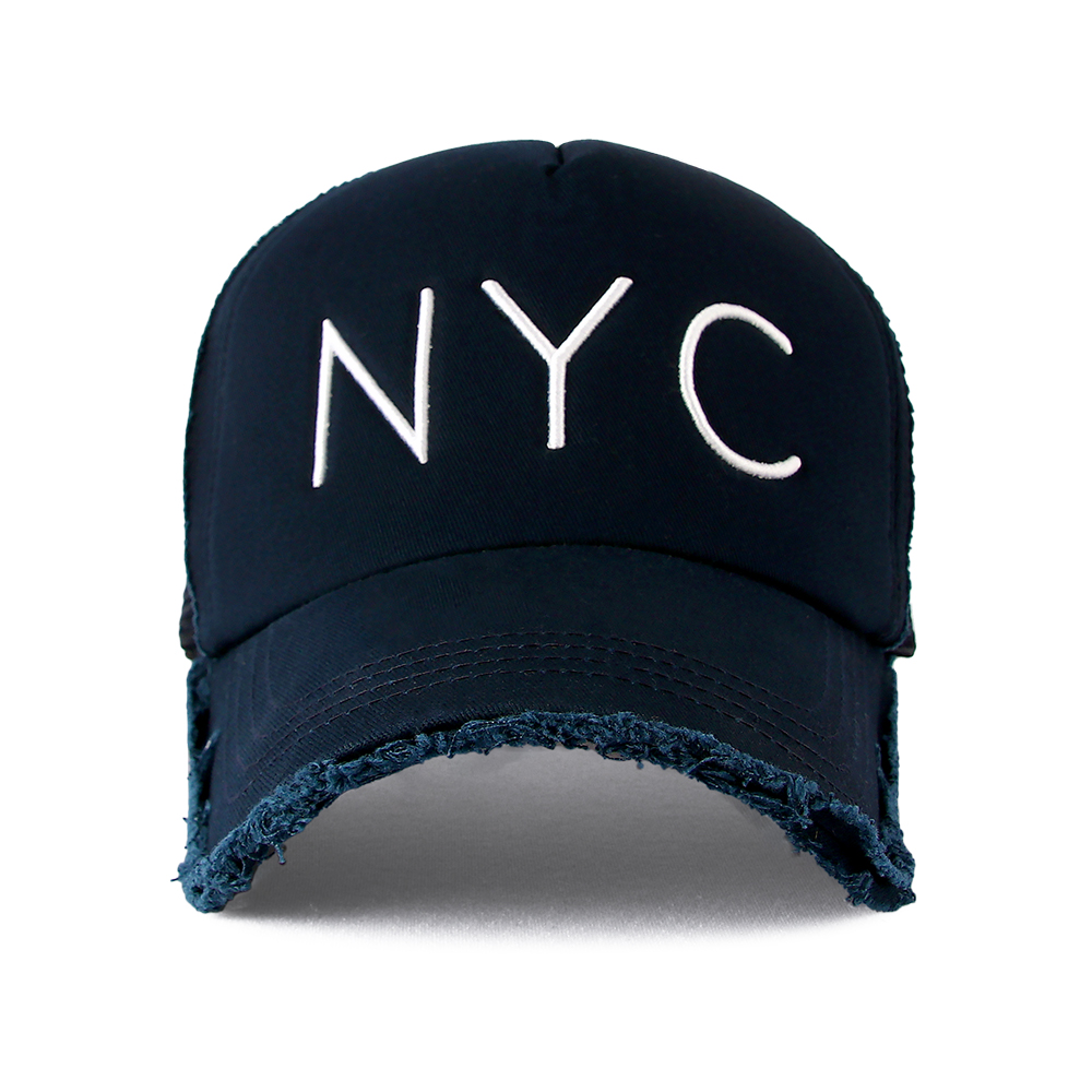 국내제작 빈티지 NYC 워터파크 모자 여름 망사 데미지 워싱 메쉬볼캡 - 상세 이미지 2