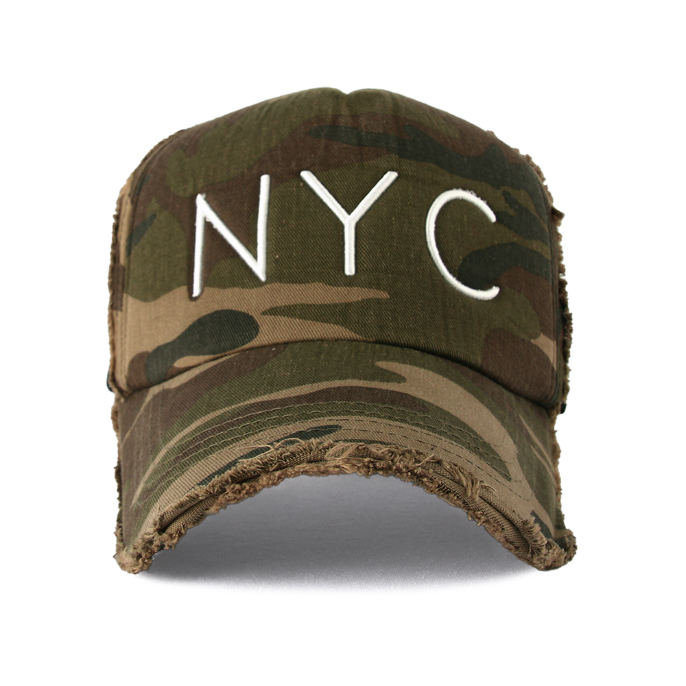 국내제작 빈티지 NYC 워터파크 모자 여름 망사 데미지 워싱 메쉬볼캡 - 메인 이미지
