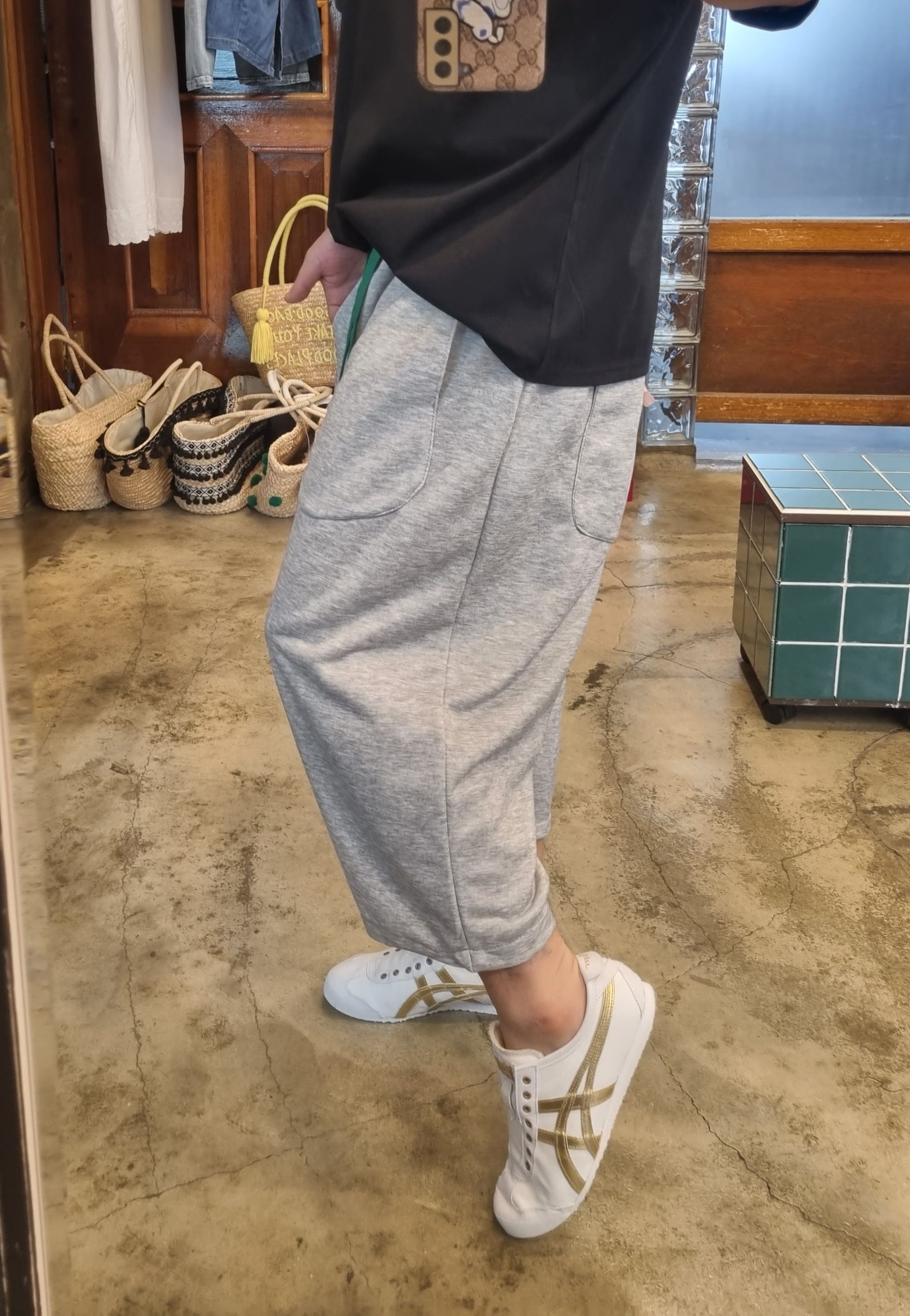 (남여공용)레그 9부 하램 배기바지 이미지 3