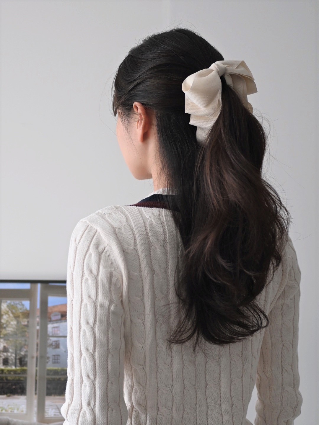 (50%) 고급골지 4단 빅 리본 바나나핀 헤어 집게 8컬러 이미지 6