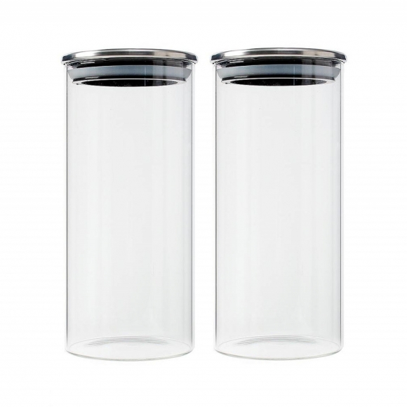 내열유리용기 육수 원두 밀폐보관 글라스병 열탕소독 1.18L 2P